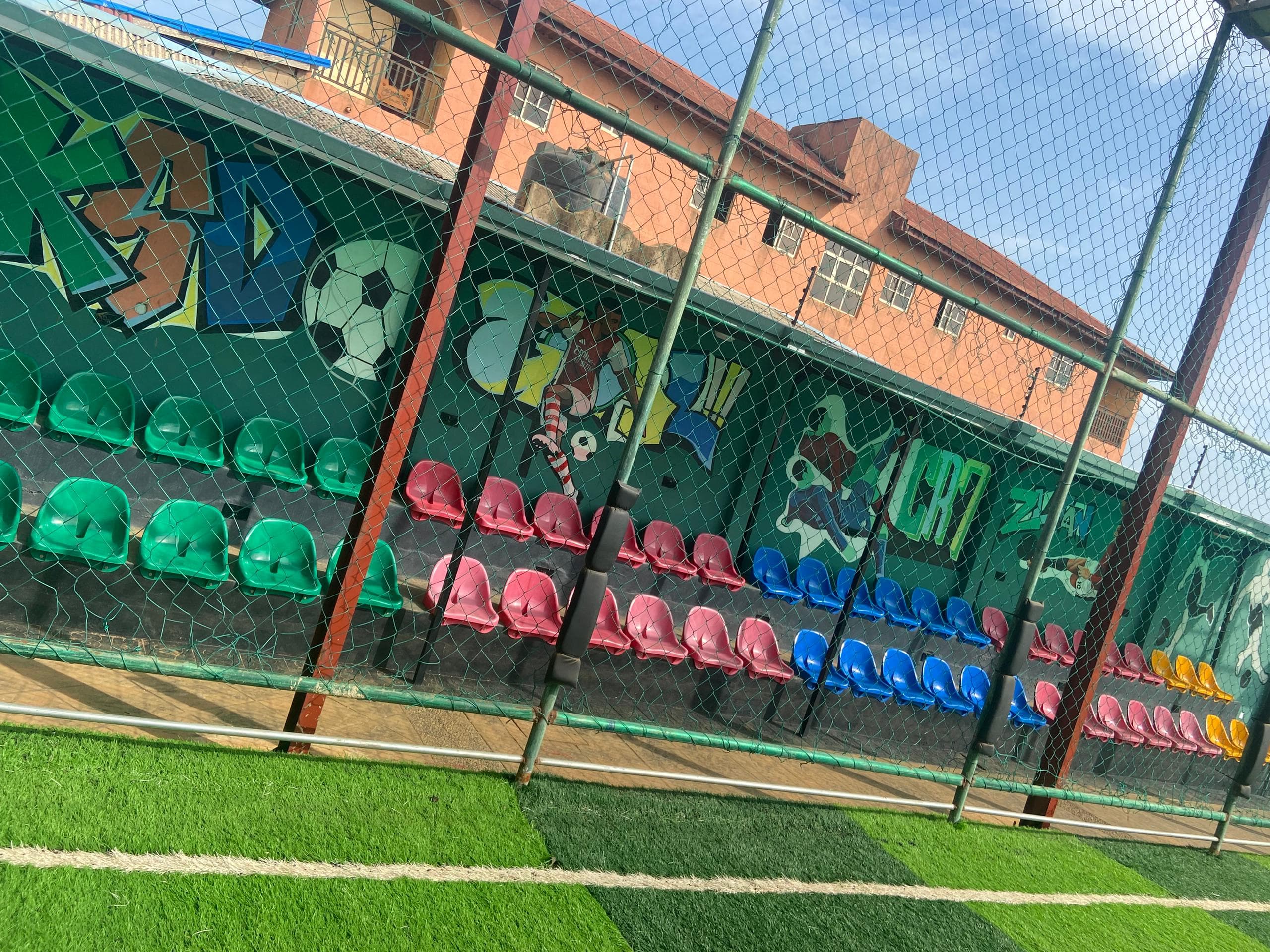Match-day energy on the premium turf pitch